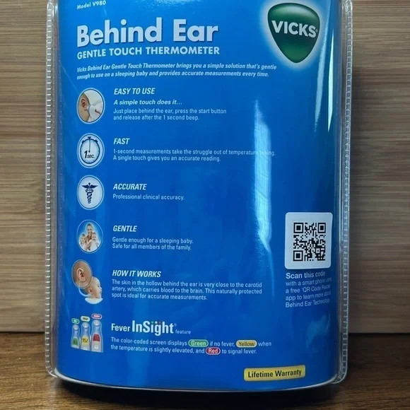 Vicks Behind Ear Gentle Touch Themometer‎ (with Fever Insight Feature) - … - Picture 2 of 4